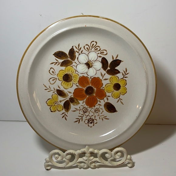 Vintage 70’s Stoneware Excel Linda floral  serving platter - Picture 5 of 5